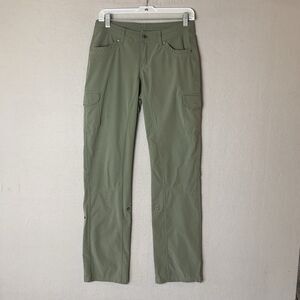 Kuhl Freeflex Pants Women 2 Long Green Roll Up Outdoor Hiking Cargo Momcore